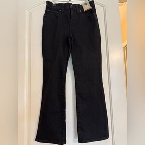 Madewell Mid-Rise Kick Out Black Jeans